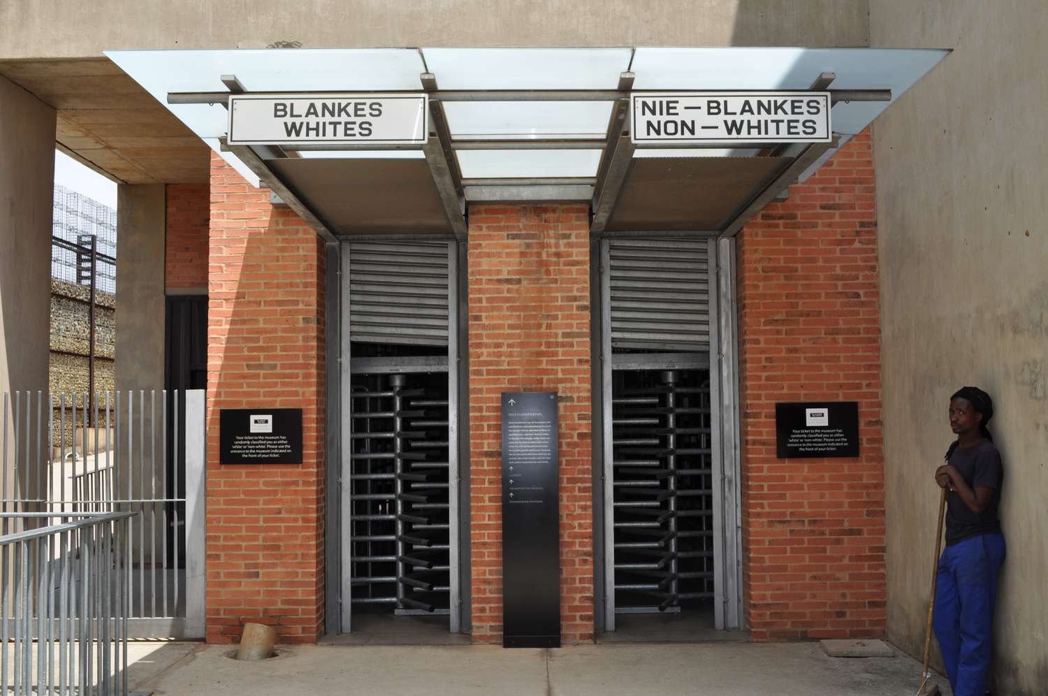 The entrance to the Apartheid Museum in Johannesburg